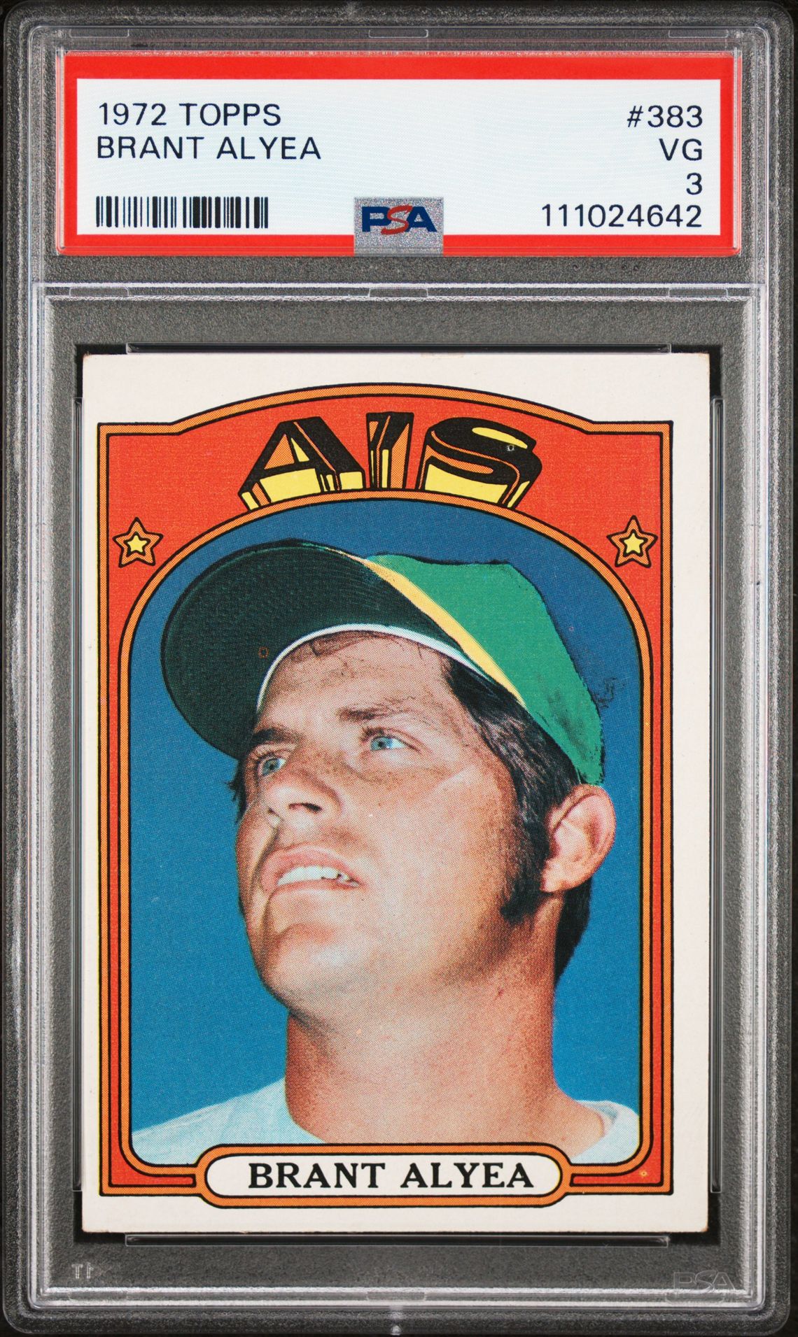 1972 Topps #383 Brant Alyea front
