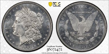 1892 $1 MS64PL