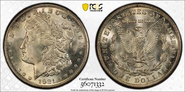 1921-S $1 MS66