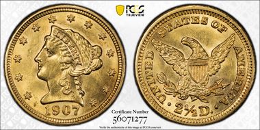 1907 $2.50 MS62