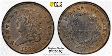 1826 1/2C C-1 AU55BN