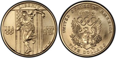 1992-W $5 Olympic MS69