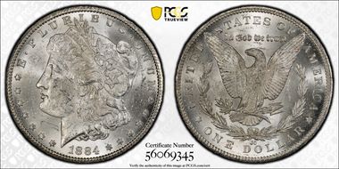 1884-CC $1 MS62