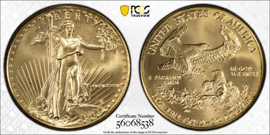 1986 $50 Gold Eagle MS69