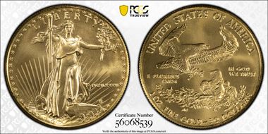 1986 $50 Gold Eagle MS69