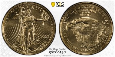 2022 $5 Gold Eagle MS69