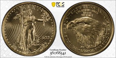 2022 $5 Gold Eagle MS70