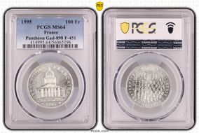 1995 100 Fr Panthéon Gad-898 F-451 MS64