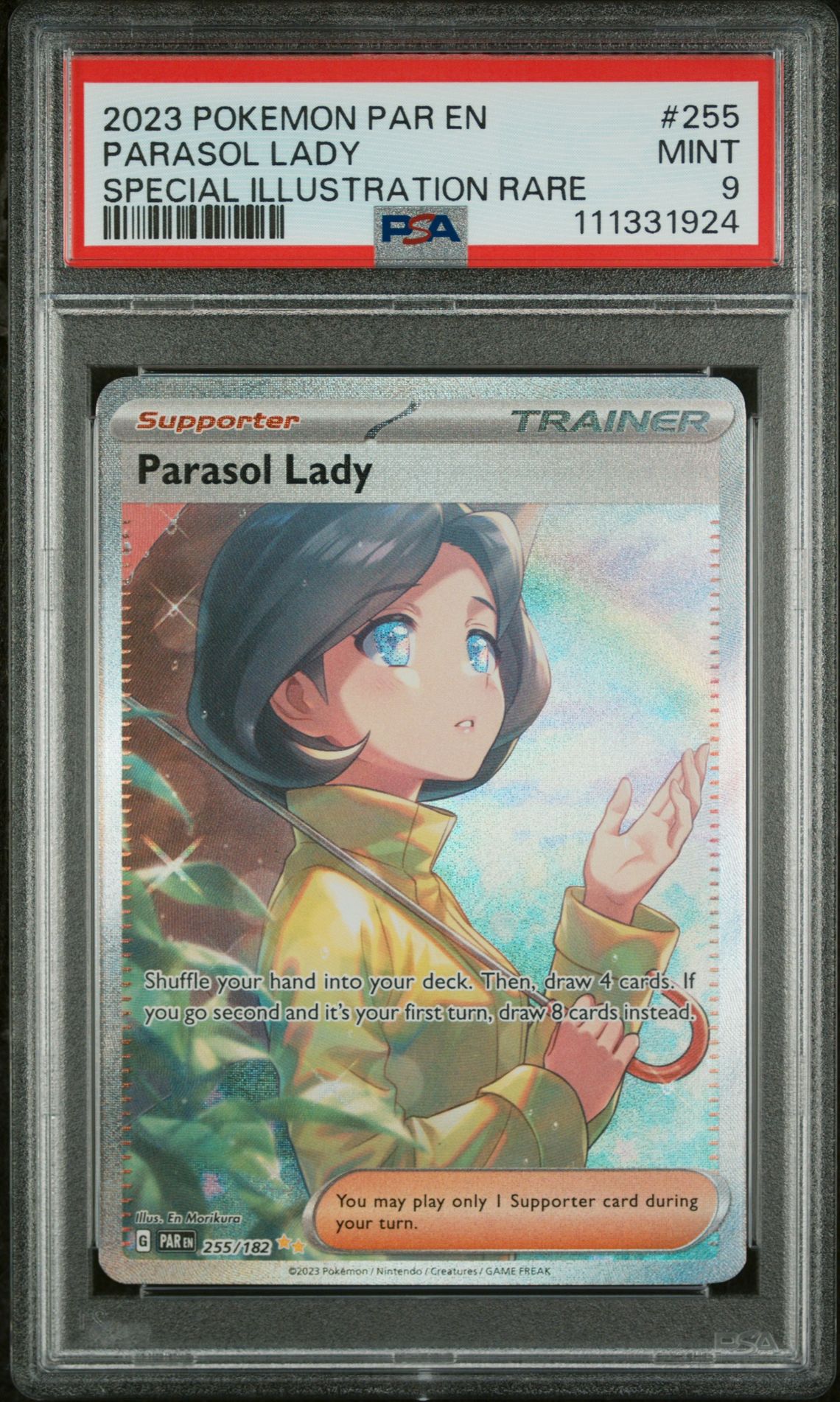 2023 Pokemon POKEMON PAR EN-PARADOX RIFT SPECIAL ILLUSTRATION RARE #255 Parasol Lady front