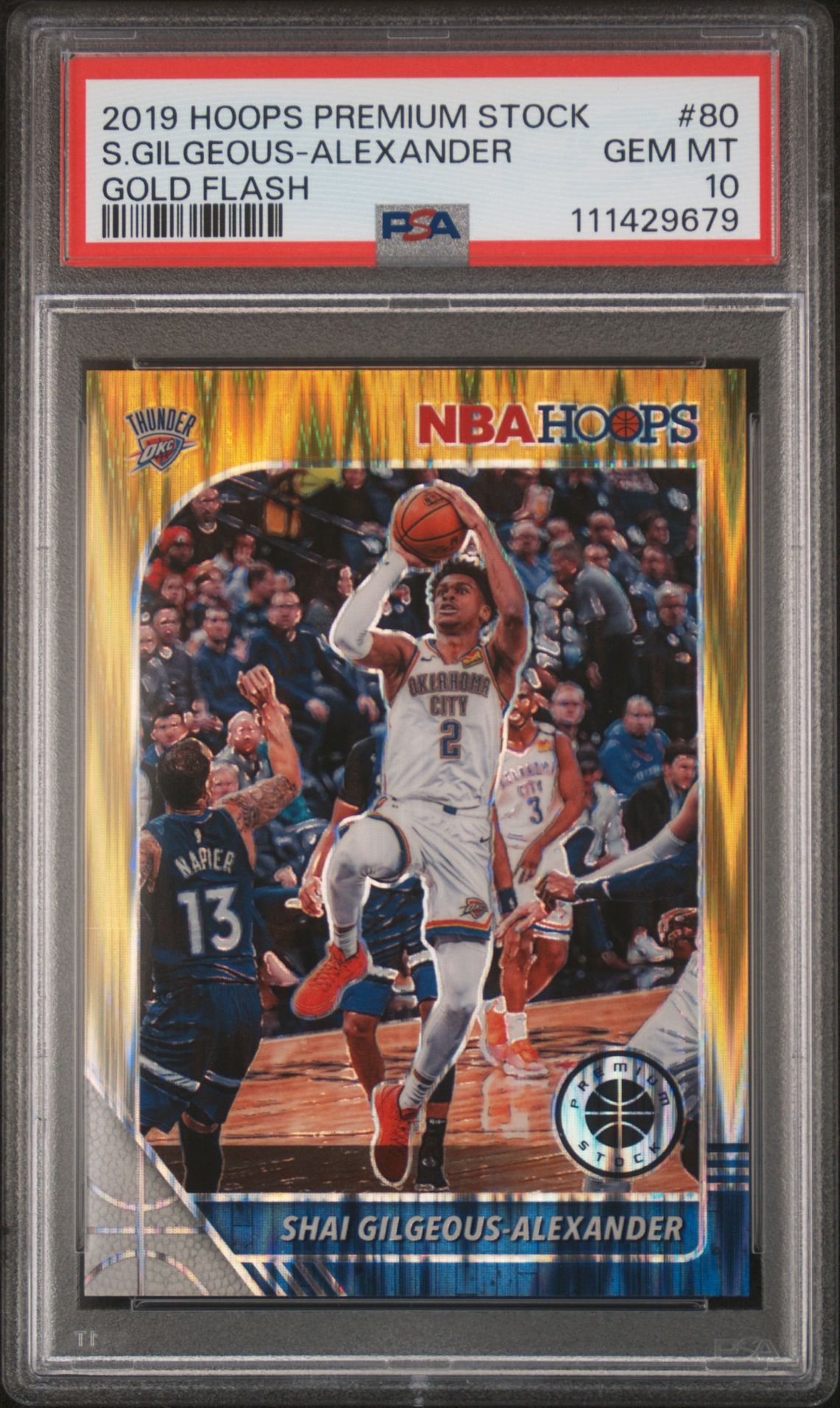 2019 Panini PANINI HOOPS PREMIUM STOCK GOLD FLASH #80 S.Gilgeous-Alexander front