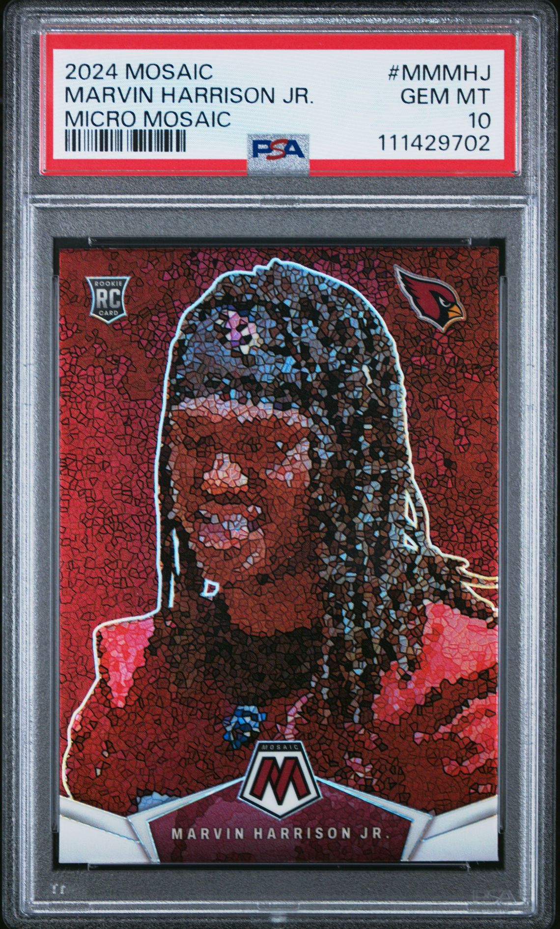 2024 Panini Mosaic Micro Mosaic Marvin Harrison Jr. #Mmmhj Gem Mt 10 front