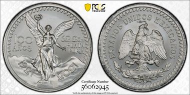 2021-G&R Medal 50 Pesos 100th Ann. Ag MS69