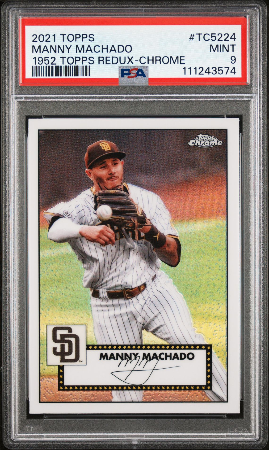 2021 Topps 1952 Topps Redux Manny Machado #Tc5224 (1952 Topps Redux-Chrome) Mint 9 front