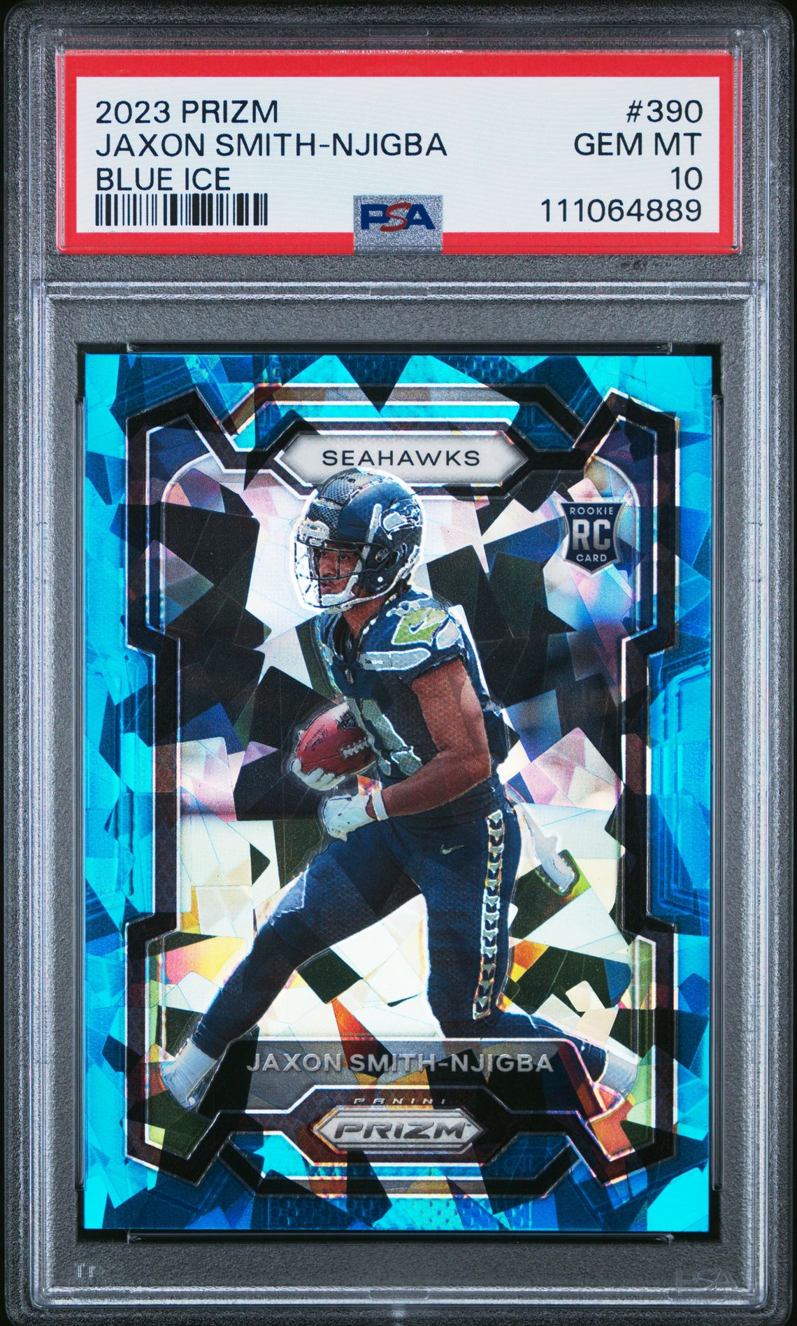 2023 Panini PANINI PRIZM RED/WHITE/BLUE PRIZM #390 Jaxon Smith-Njigba front
