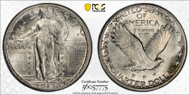 1917 25C Type 2 AU58FH