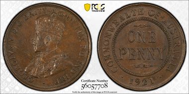 1921 1D Indian obverse MS62BN