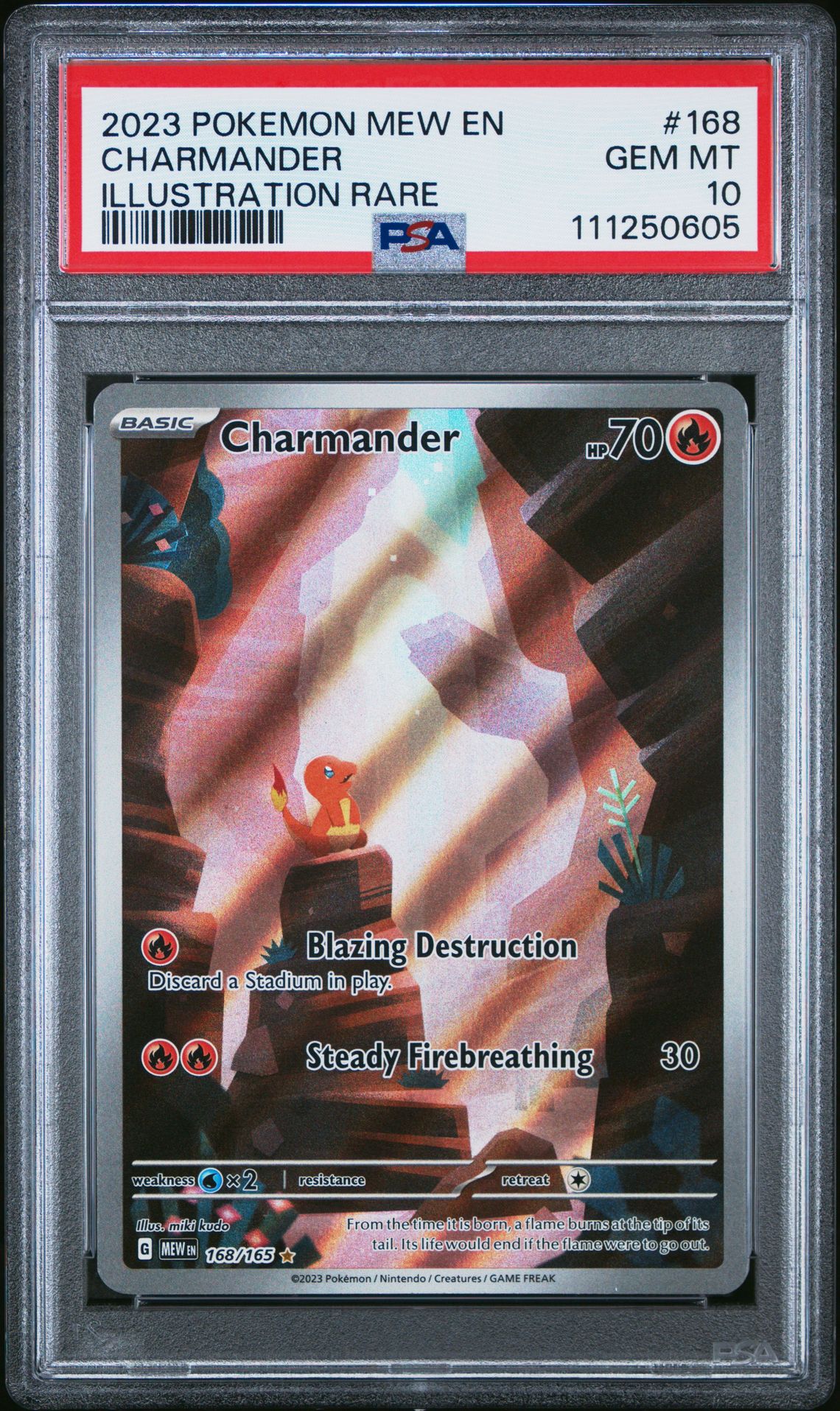 2023 Pokemon POKEMON MEW EN-151 ILLUSTRATION RARE #168 Charmander front