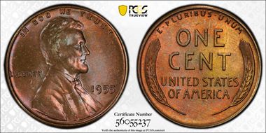 1955 1C MS65RB