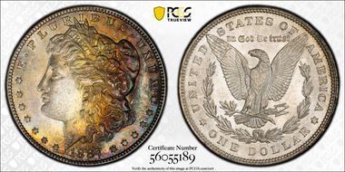 1887 $1 AU58