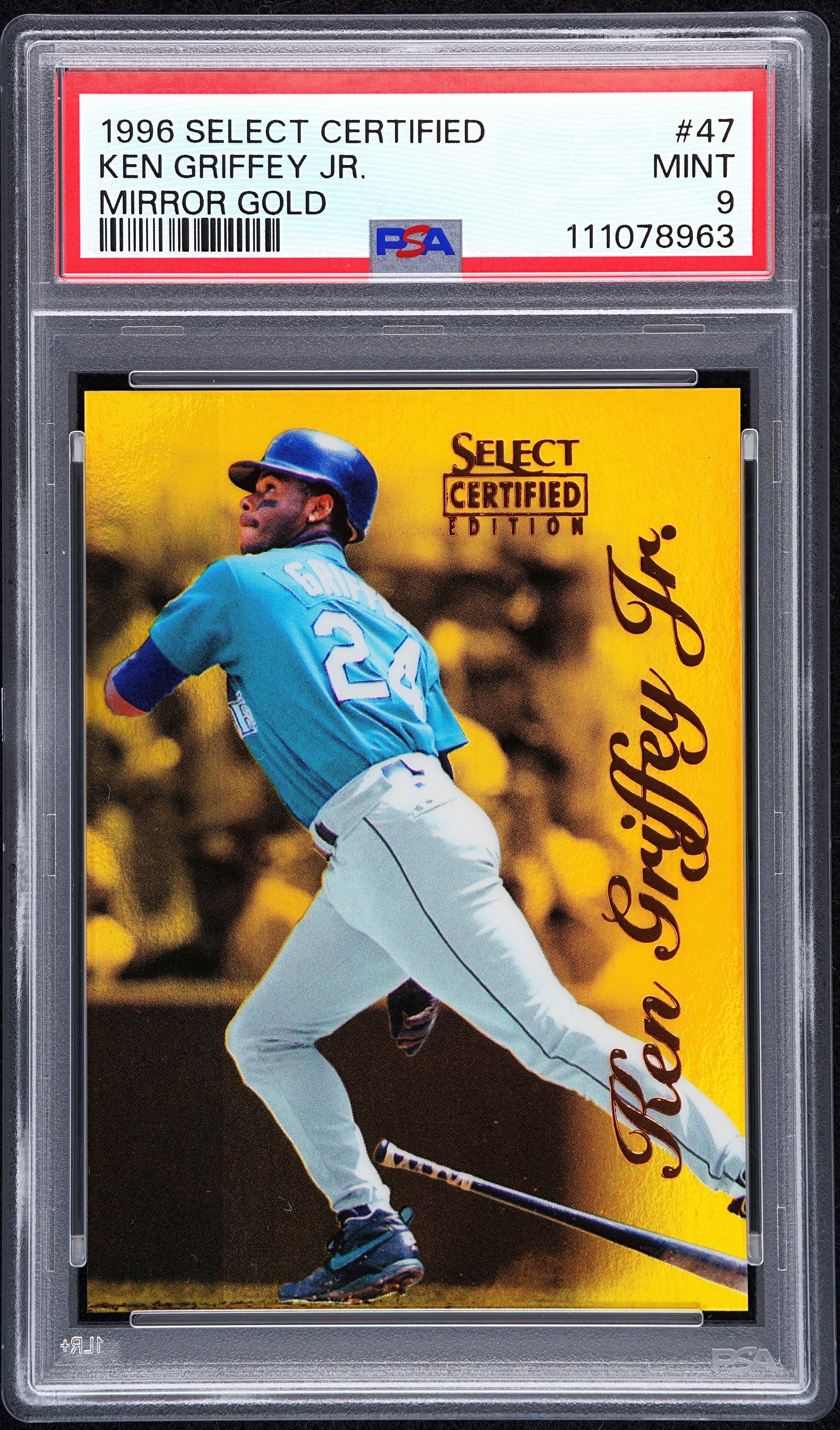 JC's Card Nostalgia's 1996 Select Certified Ken Griffey Jr. Mirror