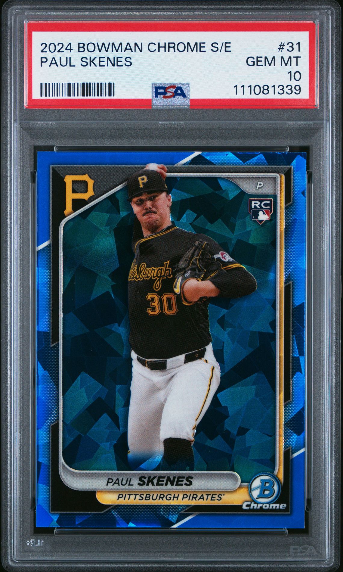 2024 Bowman BOWMAN CHROME SAPPHIRE EDITION #31 Paul Skenes front