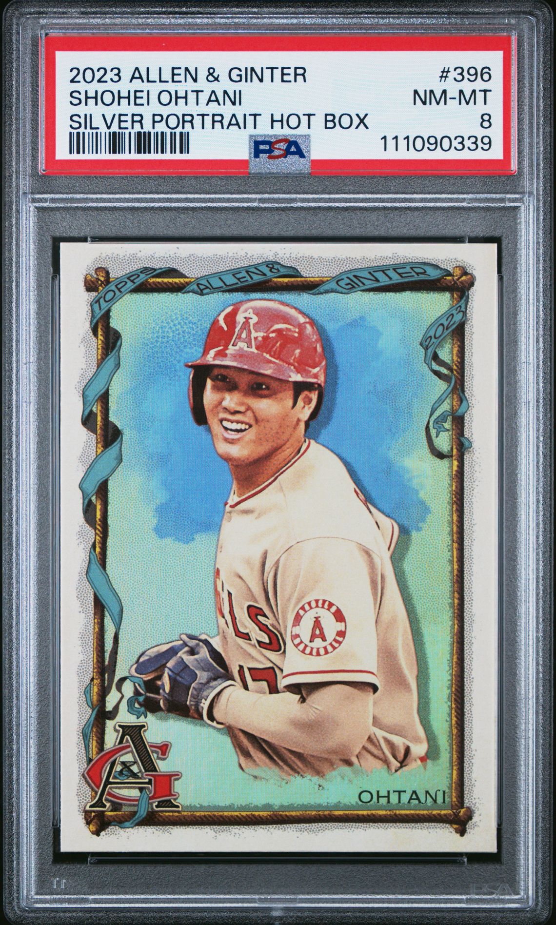 2023 Topps TOPPS ALLEN & GINTER SILVER PORTRAIT HOT BOX #396 Shohei Ohtani front