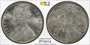1901-B Rupee SW-6.162 Prid-187 MS63