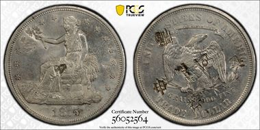 1875-S T$1 Chopmarked N1