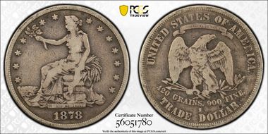 1878-S T$1 Trade VG8