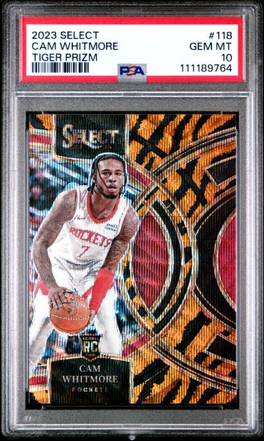 2023 Panini Select Cam Whitmore #118 (Tiger Prizm) Gem Mt 10 front