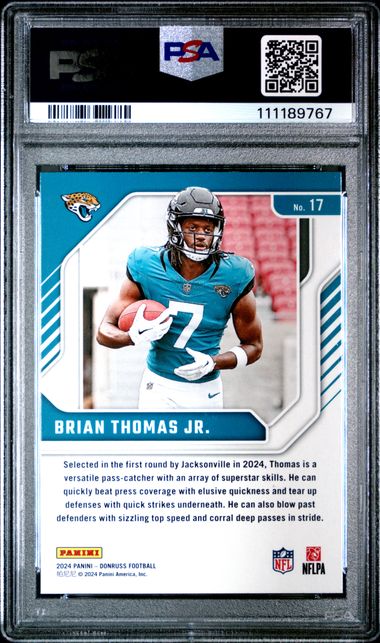 2024 Panini Donruss The Elite Series Rookies Brian Thomas Jr. #17 Mint 9 back
