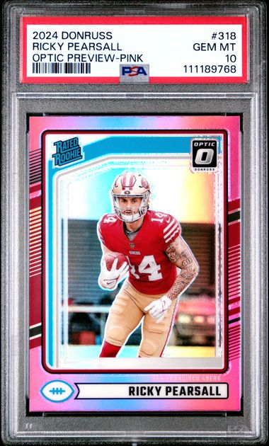 2024 Panini Donruss Ricky Pearsall #318 (Optic Preview-Pink) Gem Mt 10 front