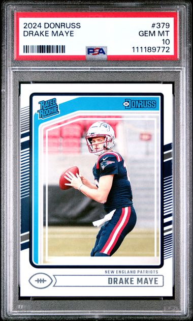 2024 Panini Donruss Drake Maye #379 Gem Mt 10 front