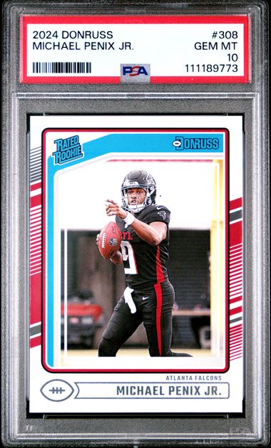 2024 Panini Donruss Michael Penix Jr. #308 Gem Mt 10 front