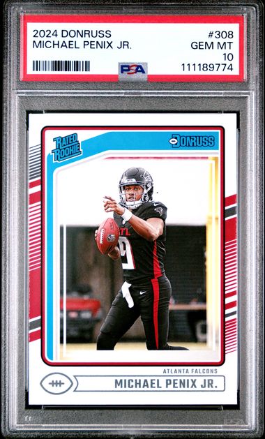 2024 Panini Donruss Michael Penix Jr. #308 Gem Mt 10 front