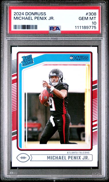 2024 Panini Donruss Michael Penix Jr. #308 Gem Mt 10 front