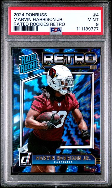 2024 Panini Donruss Rated Rookies Retro Marvin Harrison Jr. #4 Mint 9 front