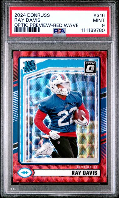 2024 Panini Donruss Ray Davis #316 (Optic Preview-Red Wave) Mint 9 front