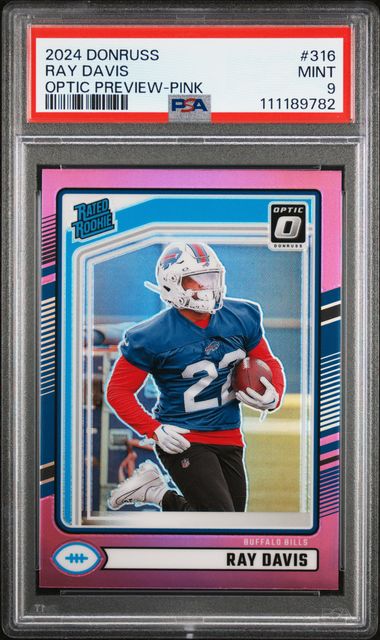 2024 Panini Donruss Ray Davis #316 (Optic Preview-Pink) Mint 9 front