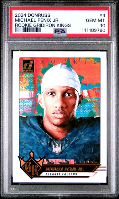 2024 Panini Donruss Rookie Gridiron Kings Michael Penix Jr. #4 Gem Mt 10 front