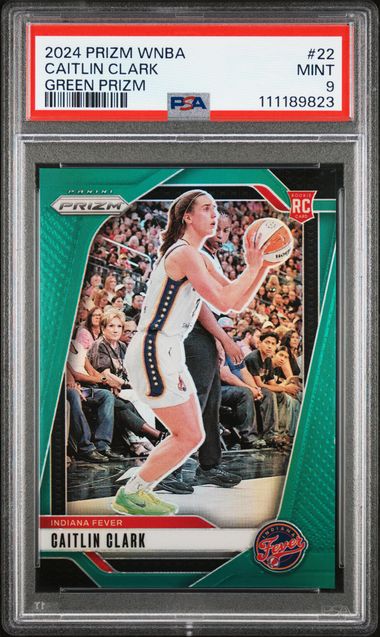 2024 Panini Prizm Wnba Caitlin Clark #22 (Green Prizm) Mint 9 front