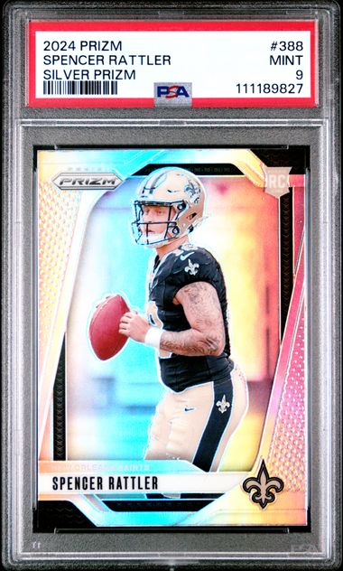 2024 Panini Prizm Spencer Rattler #388 (Silver Prizm) Mint 9 front
