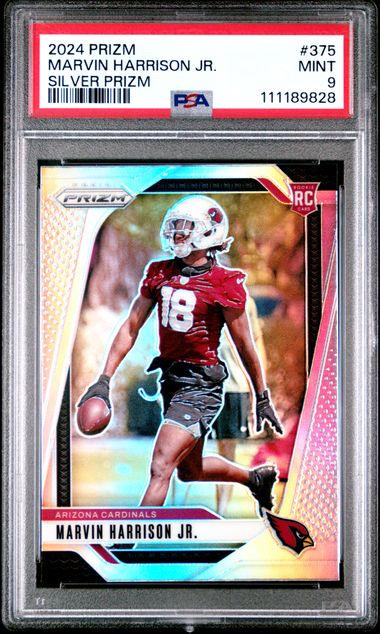 2024 Panini Prizm Marvin Harrison Jr. #375 (Silver Prizm) Mint 9 front