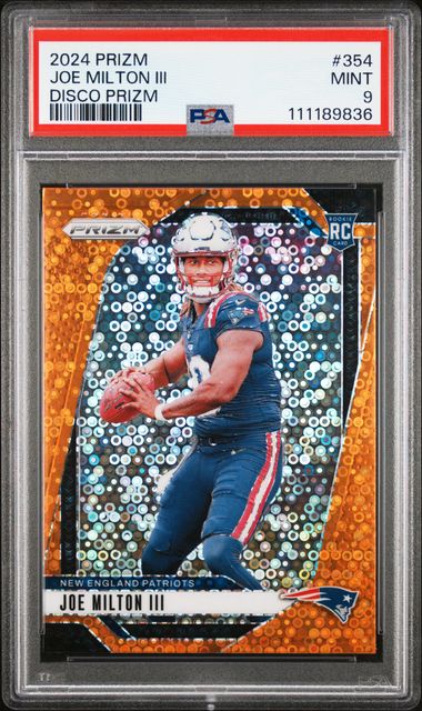 2024 Panini Prizm Joe Milton Iii #354 (Disco Prizm) Mint 9 front