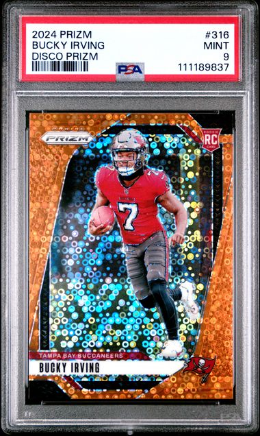 2024 Panini Prizm Bucky Irving #316 (Disco Prizm) Mint 9 front
