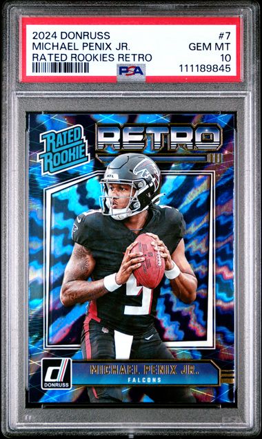 2024 Panini Donruss Rated Rookies Retro Michael Penix Jr. #7 Gem Mt 10 front