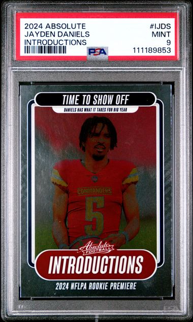 2024 Panini Absolute Introductions Jayden Daniels #Ijds Mint 9 front
