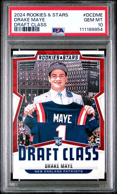 2024 Panini Rookies & Stars Draft Class Drake Maye #Dcdme Gem Mt 10 front