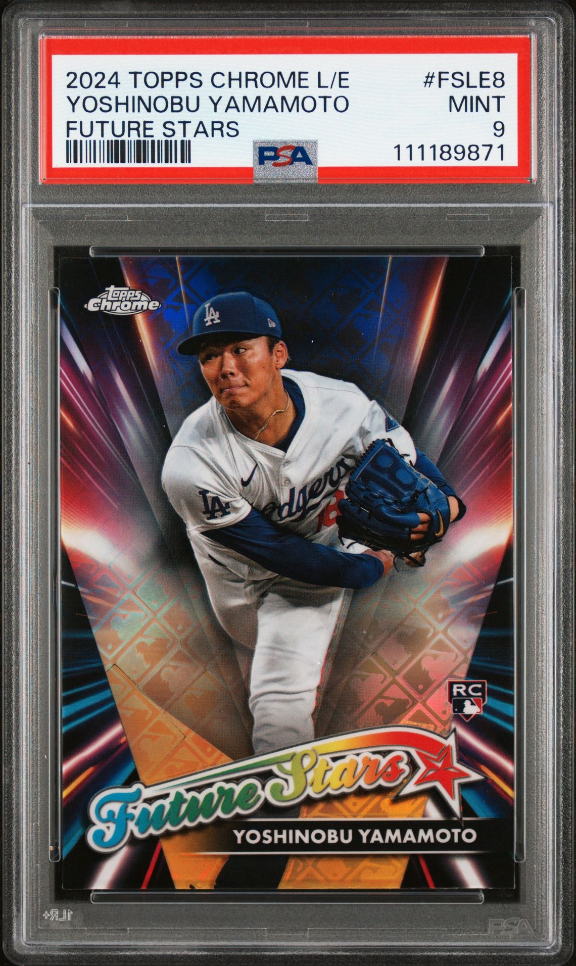 2024 Topps Chrome Logofractor Edition Future Stars Yoshinobu Yamamoto #Fsle8 Mint 9 front