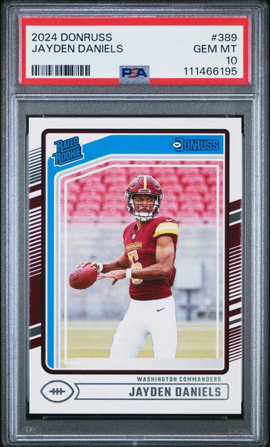 2024 Panini Donruss Jayden Daniels #389 Gem Mt 10 front